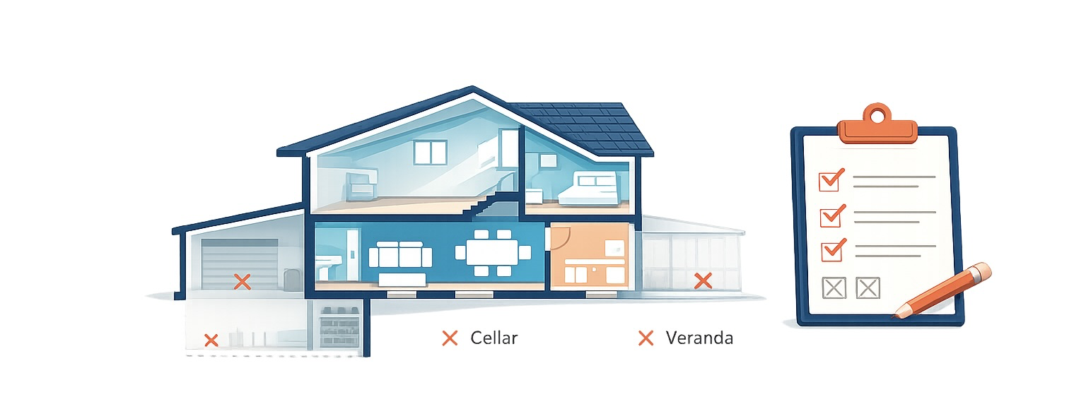 Quelles pièces sont comptabilisées dans la surface habitable ? — Simulvia